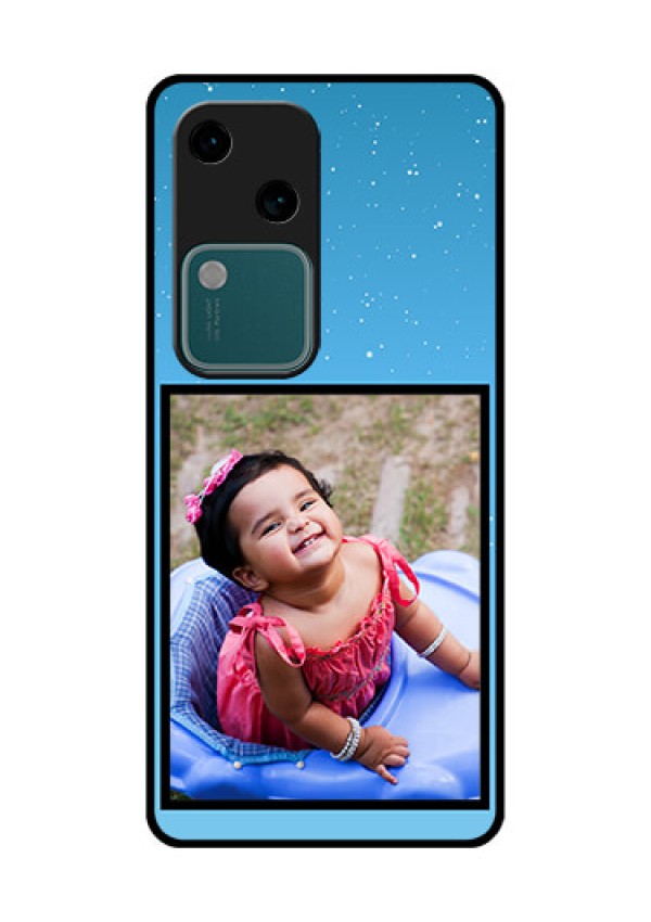 Vivo V30 5G Custom Glass Phone Case - Wave Pattern Colorful Design