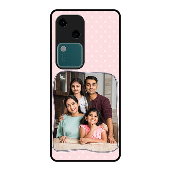 Vivo V30 5G Custom Glass Phone Case - Family With Dots Design