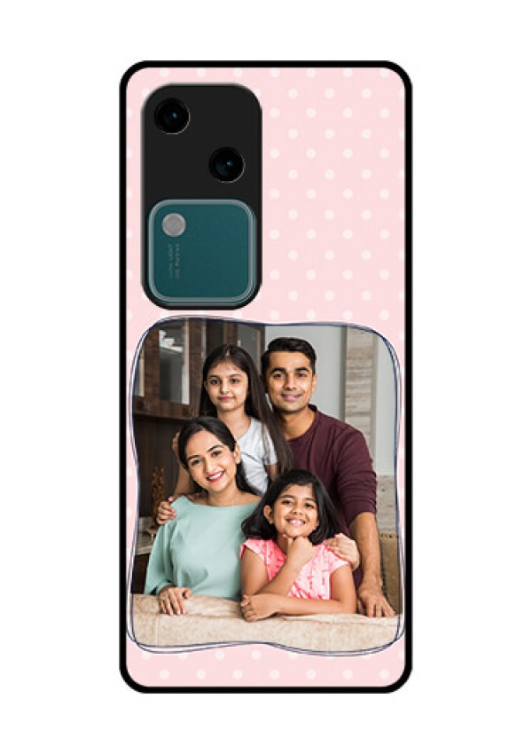 Vivo V30 5G Custom Glass Phone Case - Family With Dots Design