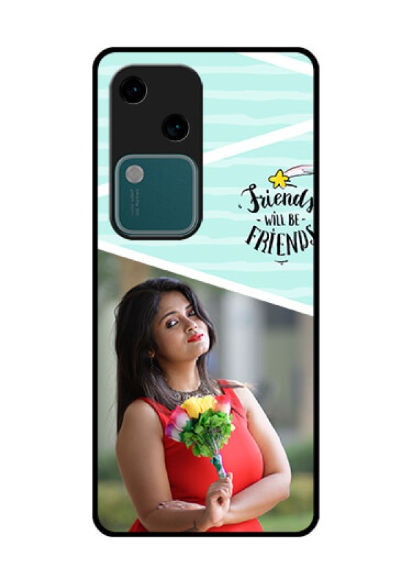 Vivo V30 5G Custom Glass Phone Case - Friends Picture Icon Design