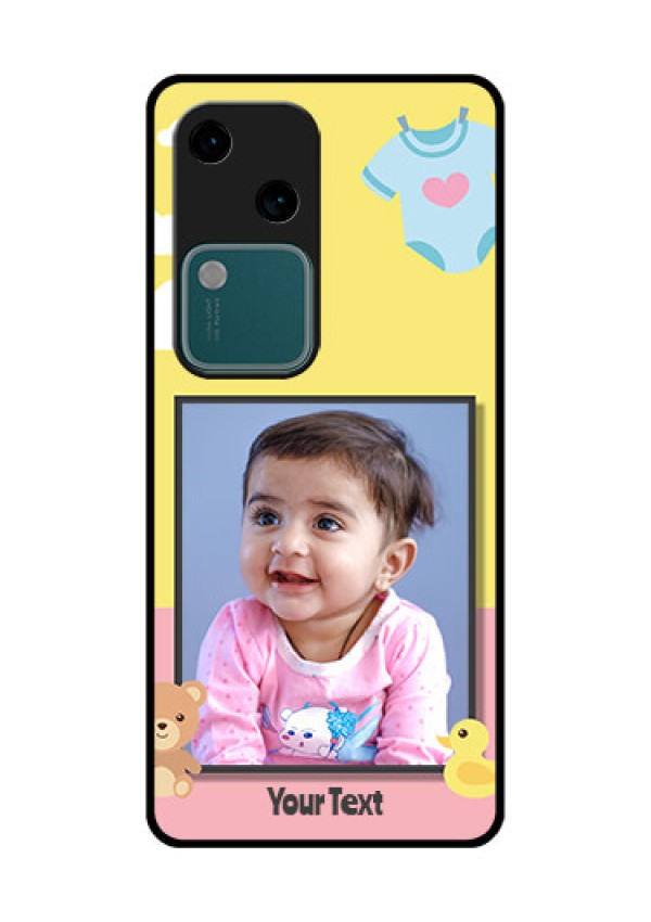 Vivo V30 5G Custom Glass Phone Case - Kids 2 Color Design