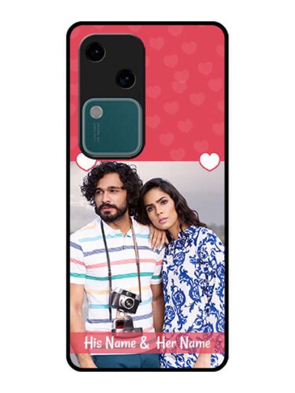 Custom Vivo V30 5G Custom Glass Phone Case - Simple Love Design