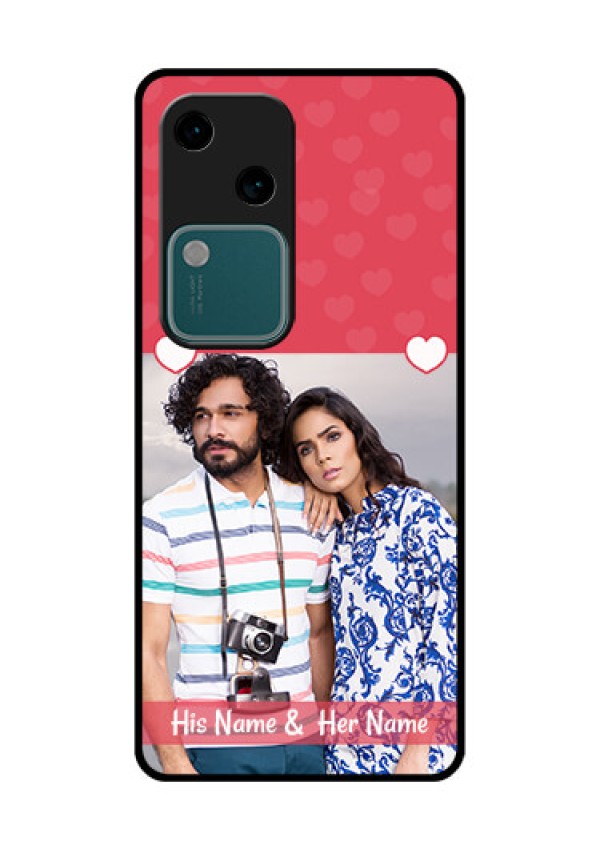 Vivo V30 5G Custom Glass Phone Case - Simple Love Design