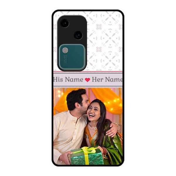 Vivo V30 5G Custom Glass Phone Case - With Photo And Ethnic Design Vivo V30 5G Custom Glass Phone Case - With Photo And Ethnic Design