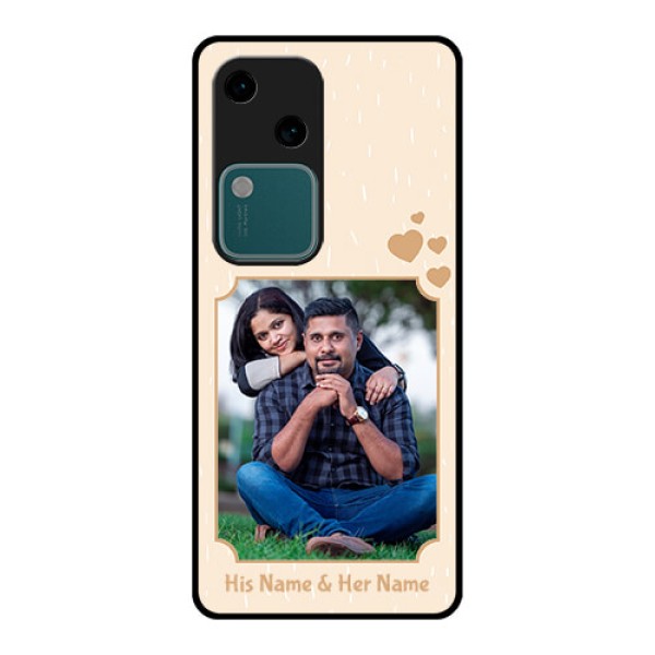 Vivo V30 5G Custom Glass Phone Case - With Confetti Love Design