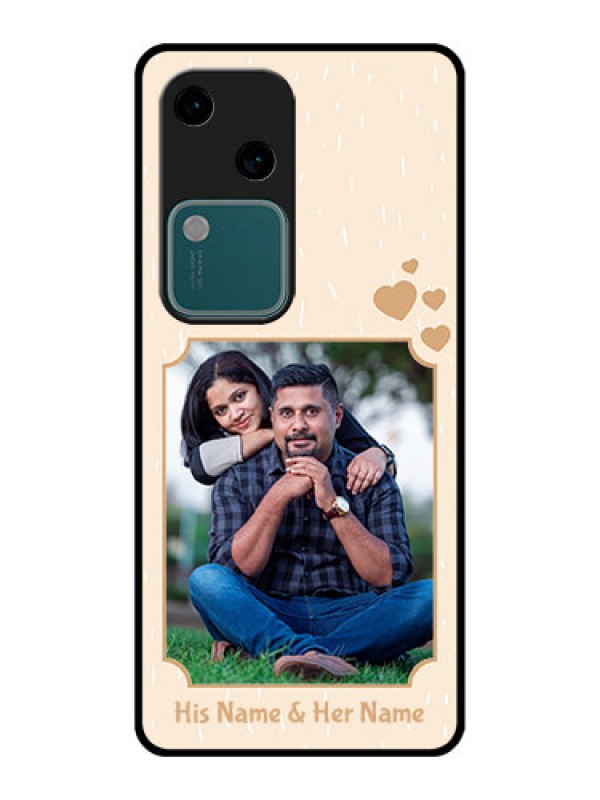 Custom Vivo V30 5G Custom Glass Phone Case - With Confetti Love Design