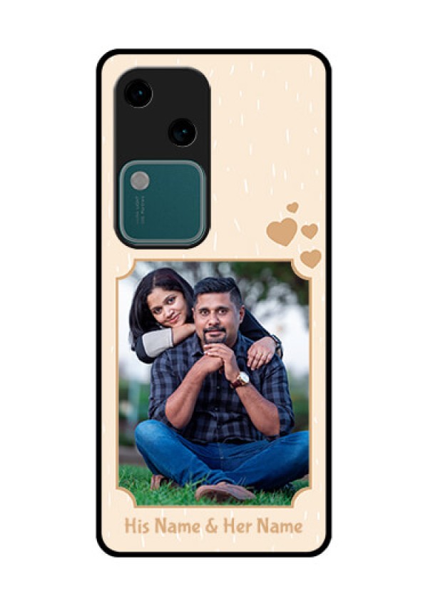 Vivo V30 5G Custom Glass Phone Case - With Confetti Love Design