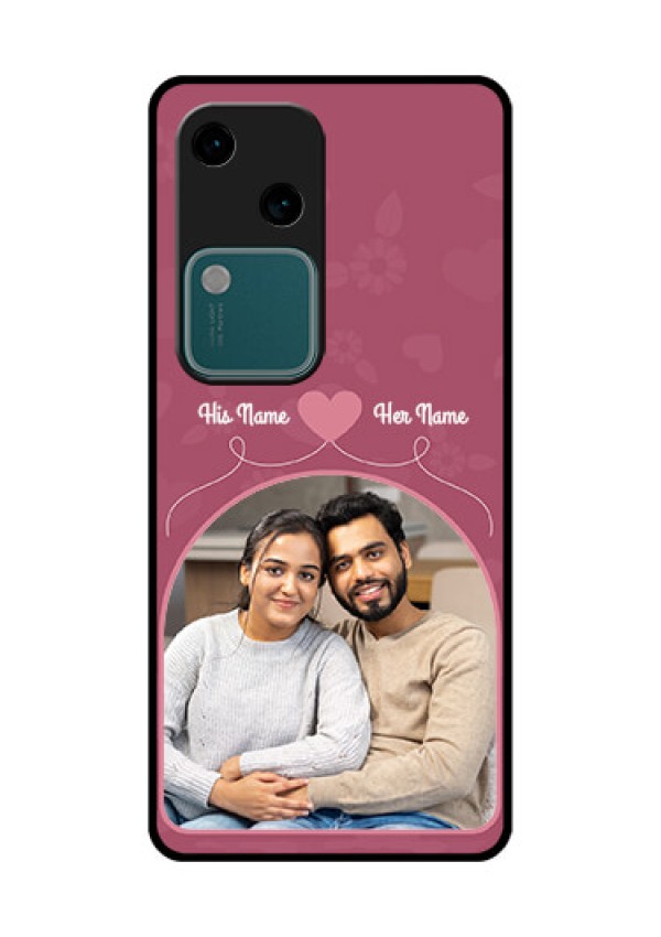 Vivo V30 5G Custom Glass Phone Case - Love Floral Design