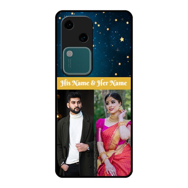 Vivo V30 5G Custom Glass Phone Case - Galaxy Stars Backdrop Design Vivo V30 5G Custom Glass Phone Case - Galaxy Stars Backdrop Design