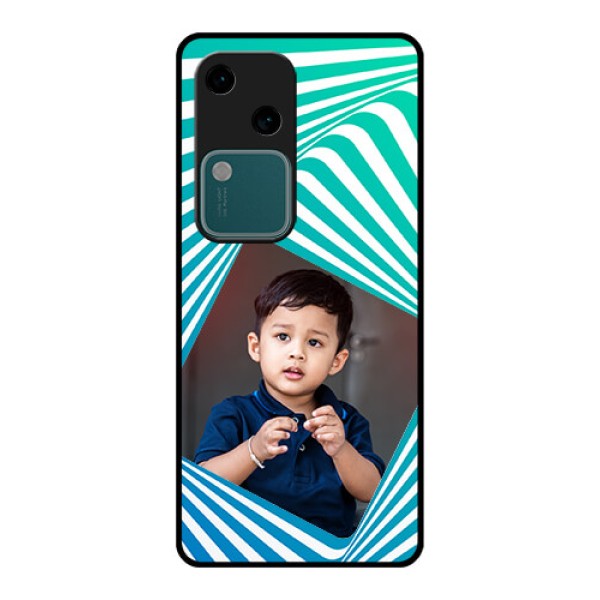 Vivo V30 5G Custom Glass Phone Case - Abstract Spiral Design