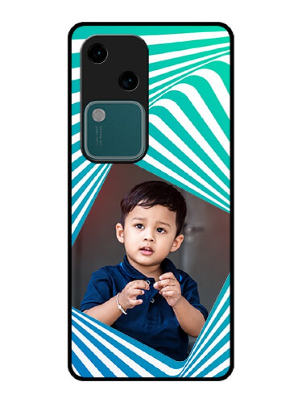 Custom Vivo V30 5G Custom Glass Phone Case - Abstract Spiral Design