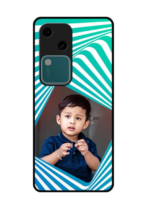 Vivo V30 5G Custom Glass Phone Case - Abstract Spiral Design