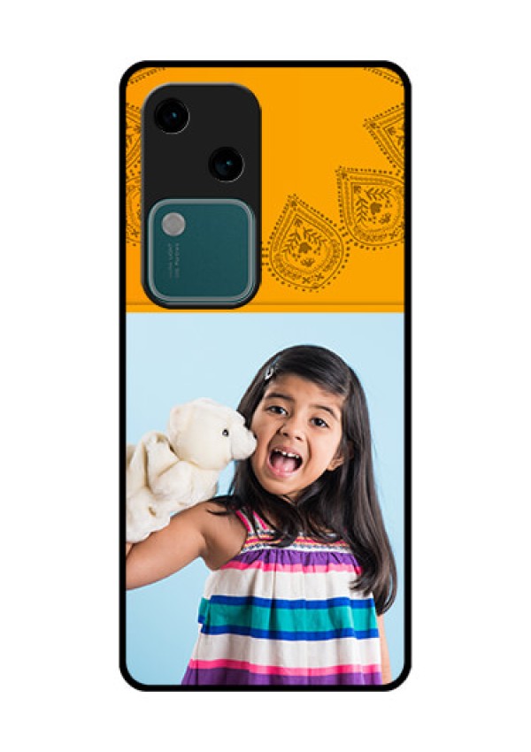Vivo V30 5G Custom Glass Phone Case - Photo Wedding Design