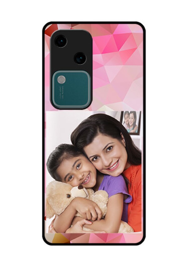 Vivo V30 5G Custom Glass Phone Case - Abstract Triangle Design