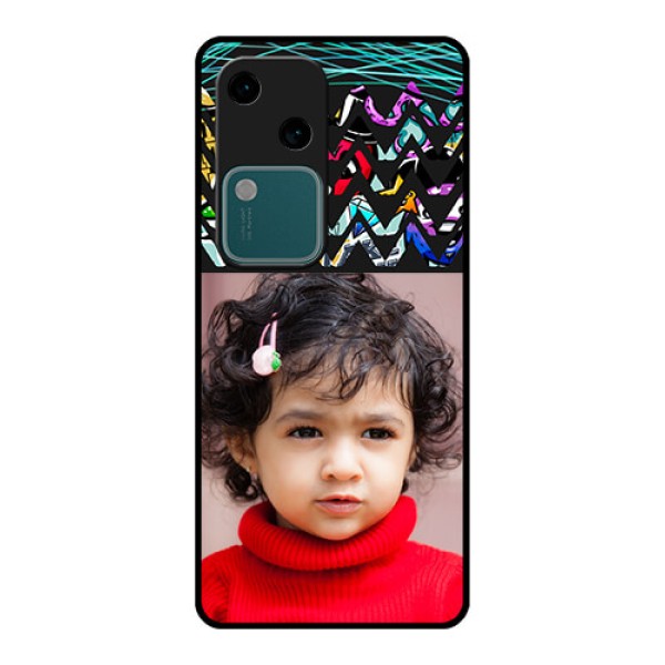 Vivo V30 5G Custom Glass Phone Case - Neon Abstract Design