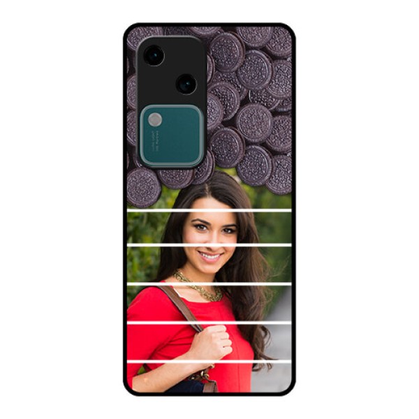 Vivo V30 5G Custom Glass Phone Case - With Oreo Biscuit Design