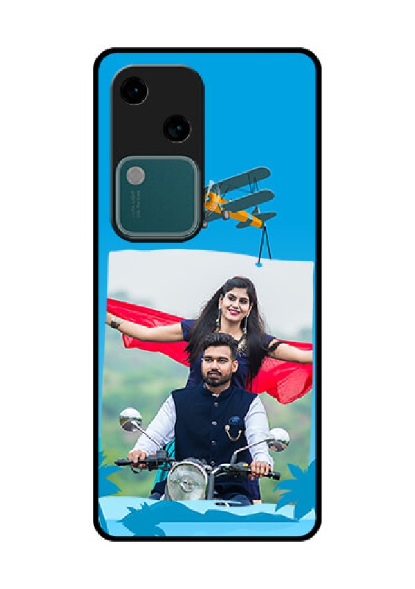 Vivo V30 5G Custom Glass Phone Case - Traveller Design