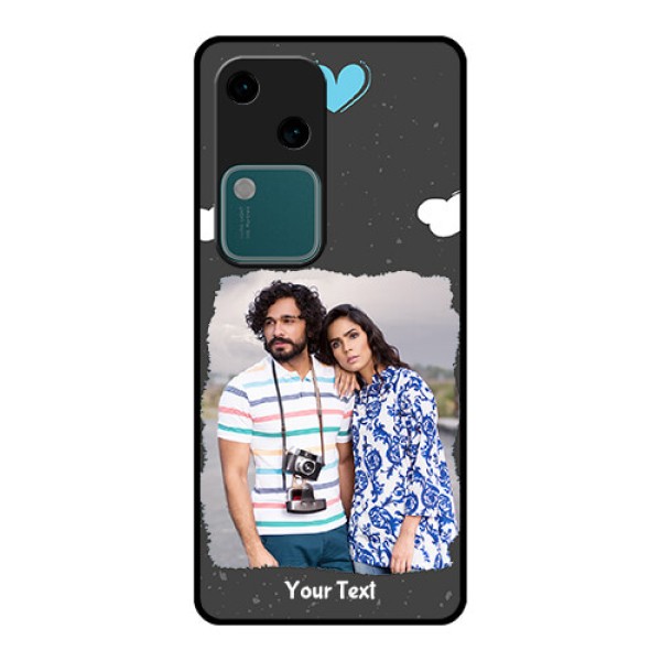 Vivo V30 5G Custom Glass Phone Case - Splashes With Love Doodles Design Vivo V30 5G Custom Glass Phone Case - Splashes With Love Doodles Design