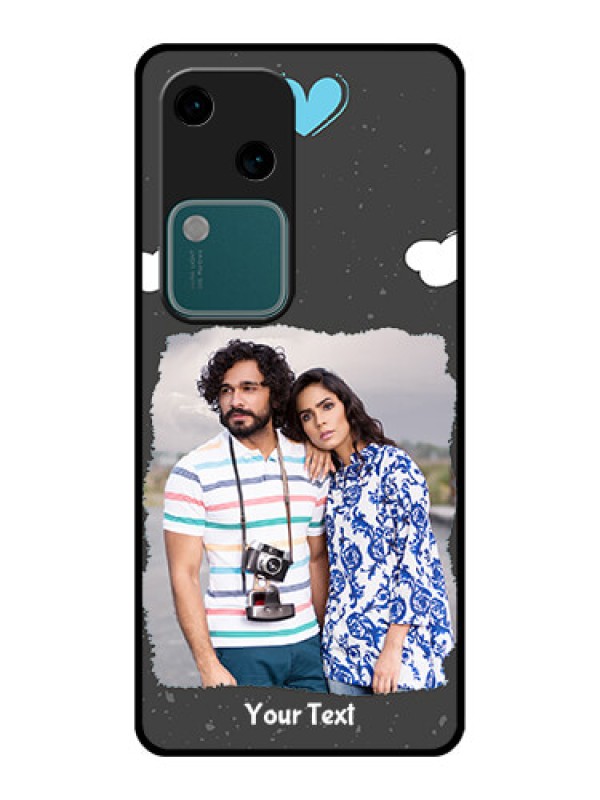 Custom Vivo V30 5G Custom Glass Phone Case - Splashes With Love Doodles Design