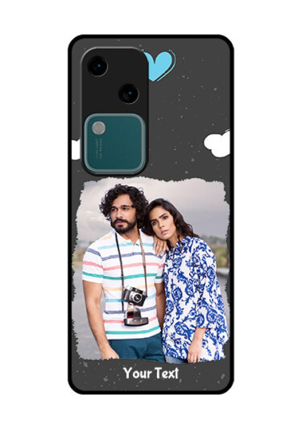 Vivo V30 5G Custom Glass Phone Case - Splashes With Love Doodles Design