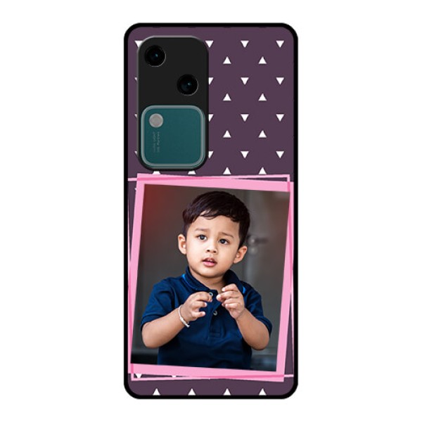 Vivo V30 5G Custom Glass Phone Case - Triangle Pattern Dotted Design Vivo V30 5G Custom Glass Phone Case - Triangle Pattern Dotted Design
