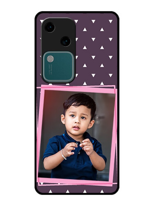 Custom Vivo V30 5G Custom Glass Phone Case - Triangle Pattern Dotted Design