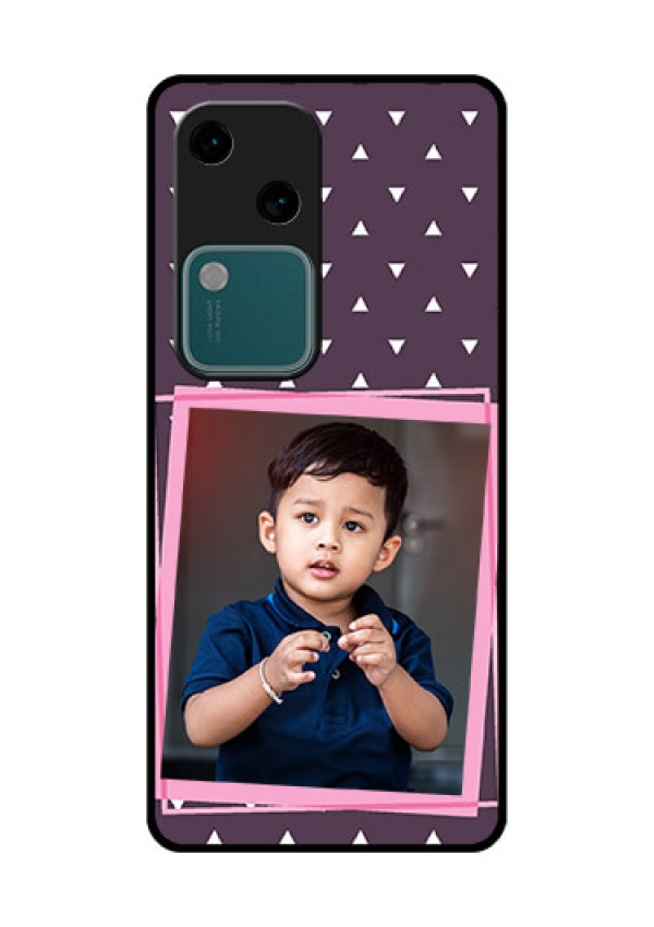 Vivo V30 5G Custom Glass Phone Case - Triangle Pattern Dotted Design