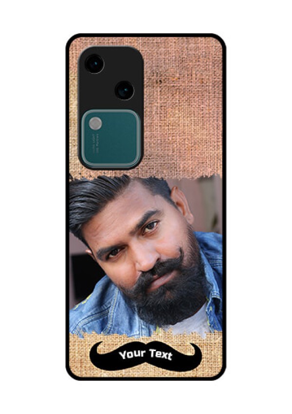 Vivo V30 5G Custom Glass Phone Case - With Texture Design