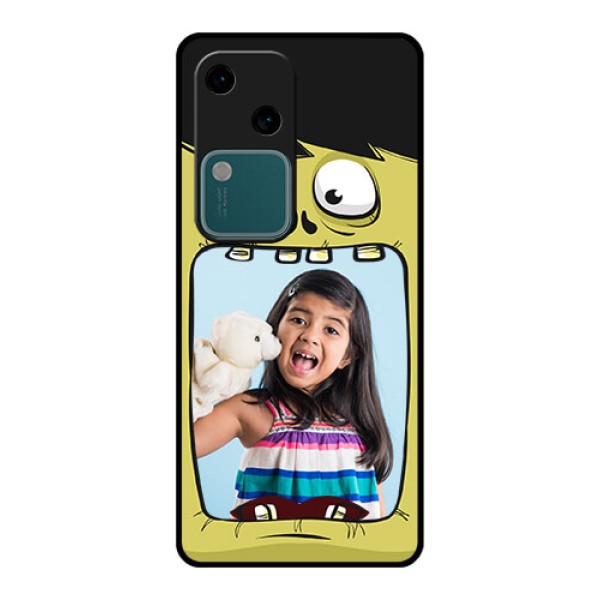 Vivo V30 5G Custom Glass Phone Case - Cartoon Monster Back Case Design