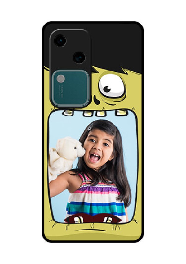 Vivo V30 5G Custom Glass Phone Case - Cartoon Monster Back Case Design