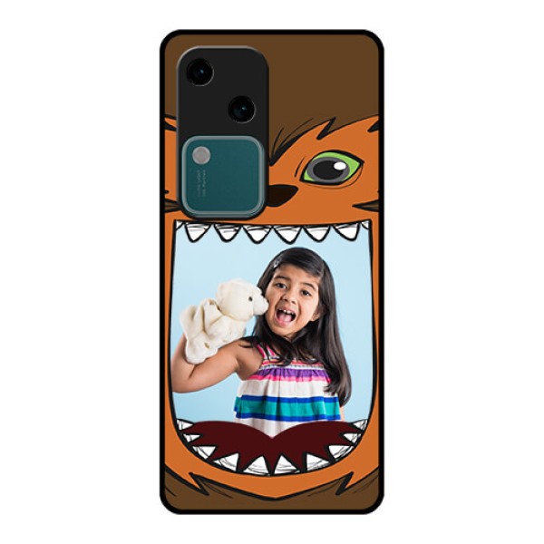 Vivo V30 5G Custom Glass Phone Case - Owl Monster Back Case Design Vivo V30 5G Custom Glass Phone Case - Owl Monster Back Case Design