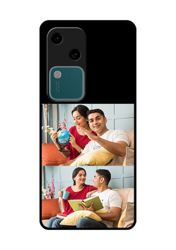 Vivo V30 5G Custom Glass Phone Case - 2 Images Design
