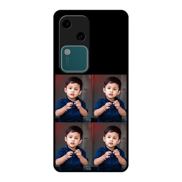 Vivo V30 5G Custom Glass Phone Case - 4 Image Holder Design