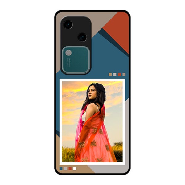 Vivo V30 5G Custom Glass Phone Case - Retro Color Pallet Design
