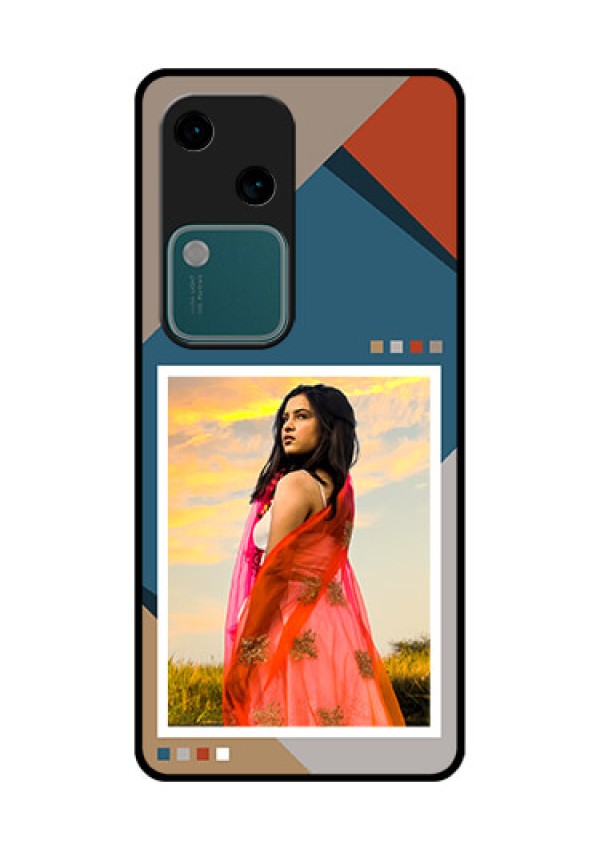 Vivo V30 5G Custom Glass Phone Case - Retro Color Pallet Design