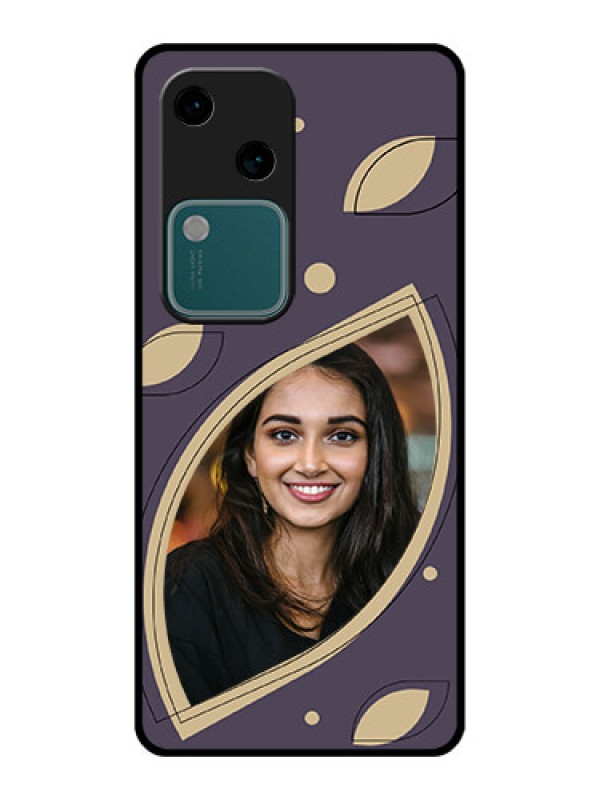 Custom Vivo V30 5G Custom Glass Phone Case - Falling Leaf Design