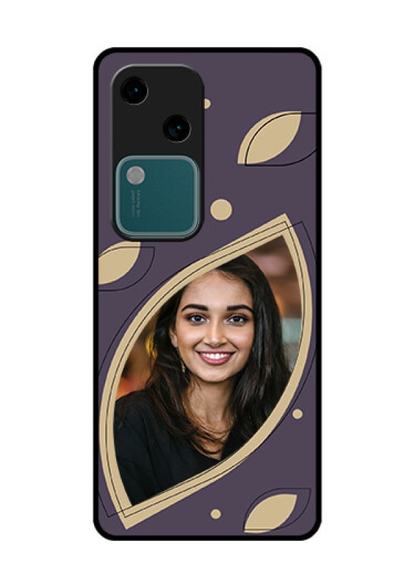 Vivo V30 5G Custom Glass Phone Case - Falling Leaf Design