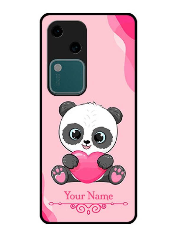 Custom Vivo V30 5G Custom Glass Phone Case - Cute Panda Design