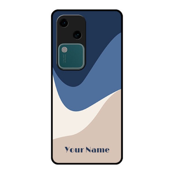 Vivo V30 5G Custom Glass Phone Case - Abstract Drip Art Design