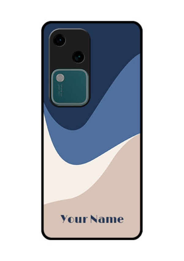 Vivo V30 5G Custom Glass Phone Case - Abstract Drip Art Design