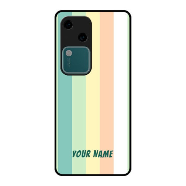 Vivo V30 5G Custom Glass Phone Case - Multi - Colour Stripes Design Vivo V30 5G Custom Glass Phone Case - Multi - Colour Stripes Design