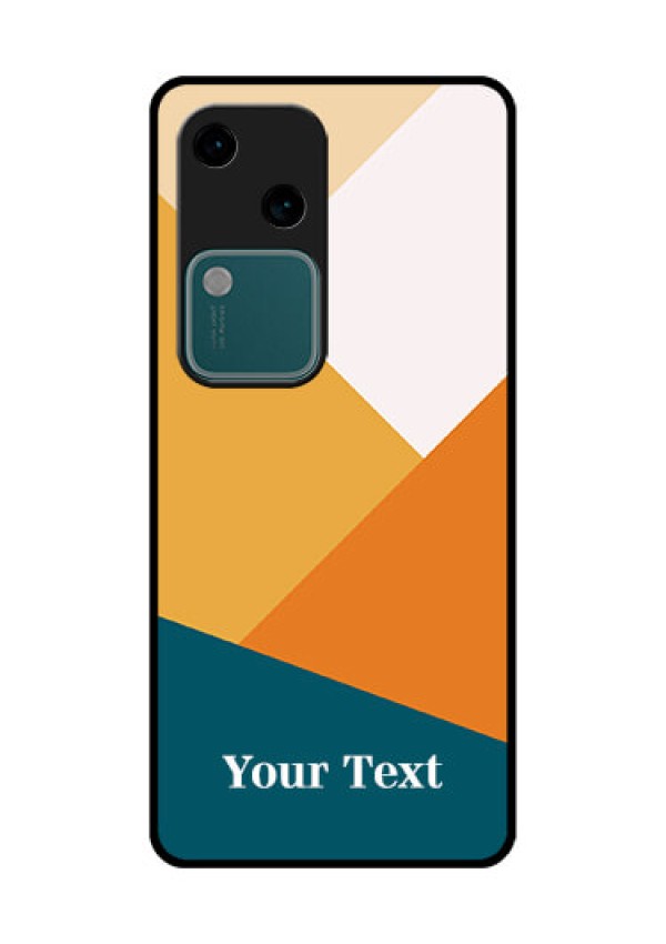 Vivo V30 5G Custom Glass Phone Case - Stacked Multi - Colour Design