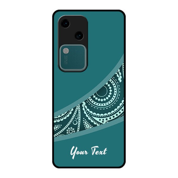 Vivo V30 5G Custom Glass Phone Case - Semi Visible Floral Design