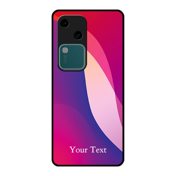 Vivo V30 5G Custom Glass Phone Case - Digital Abstract Overlap Design