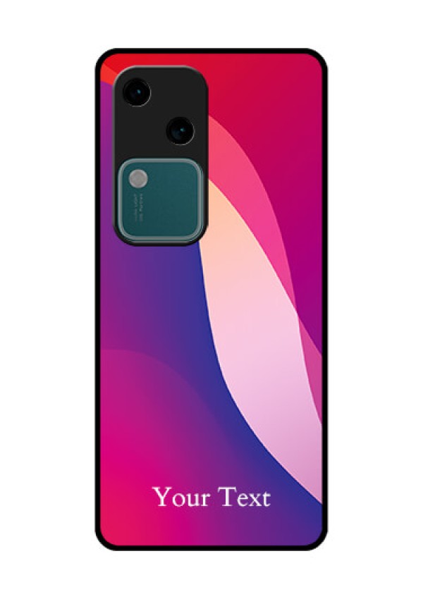 Vivo V30 5G Custom Glass Phone Case - Digital Abstract Overlap Design