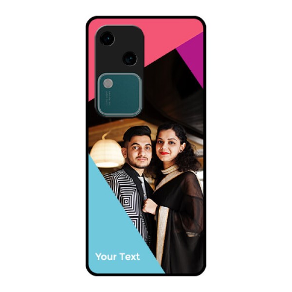 Vivo V30 5G Custom Glass Phone Case - Stacked Triple Colour Design Vivo V30 5G Custom Glass Phone Case - Stacked Triple Colour Design