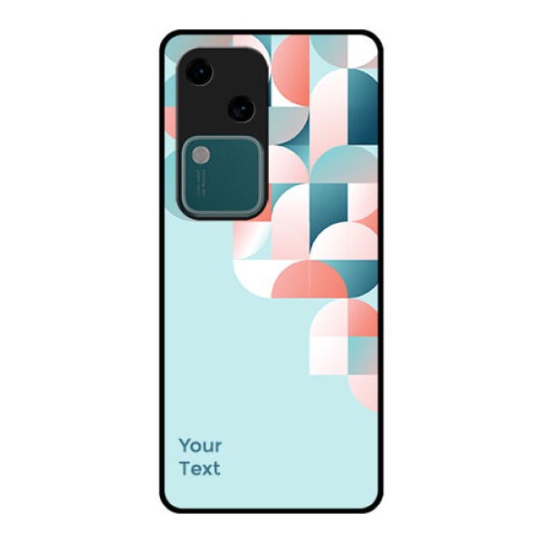 Vivo V30 5G Custom Glass Phone Case - Stylish Semi - Circle Pattern Design