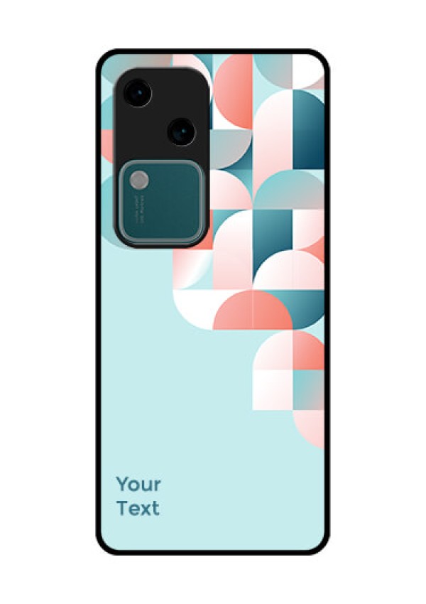 Vivo V30 5G Custom Glass Phone Case - Stylish Semi - Circle Pattern Design