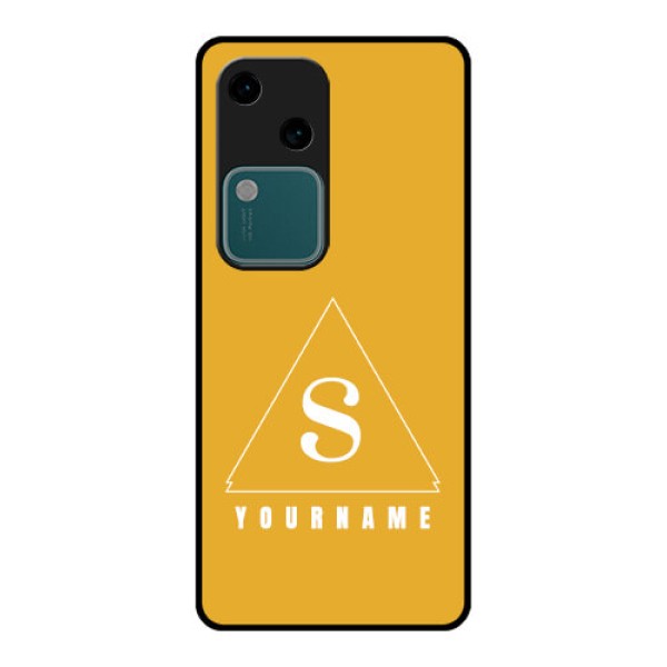 Vivo V30 5G Custom Glass Phone Case - Simple Triangle Design Vivo V30 5G Custom Glass Phone Case - Simple Triangle Design