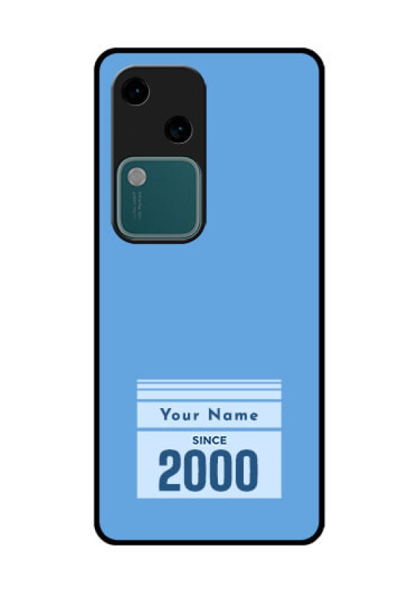 Vivo V30 5G Custom Glass Phone Case - Custom Year Of Birth Design